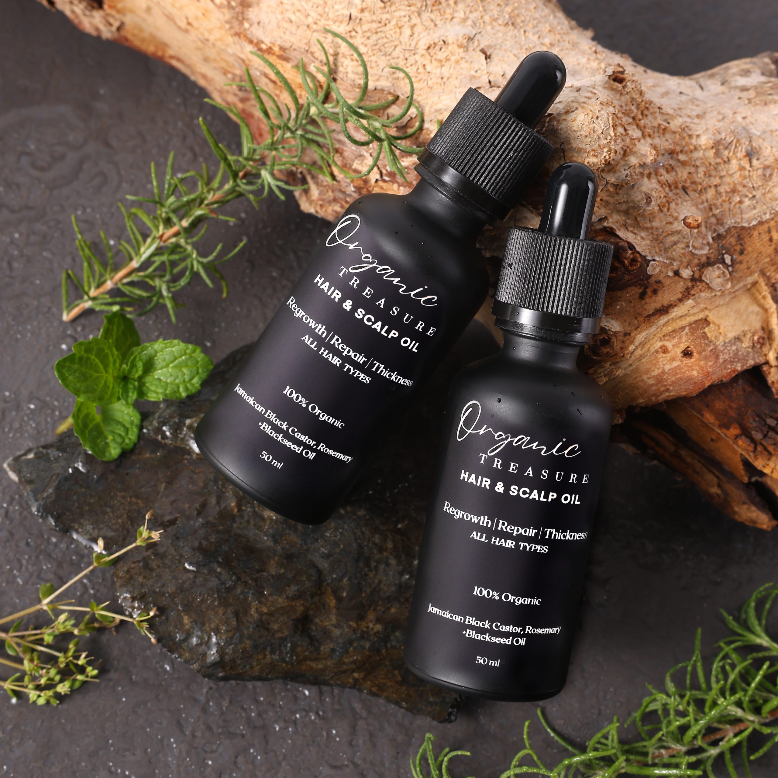 Jamaican Black Castor Oil – strengthens hair roots and promotes thicker hair